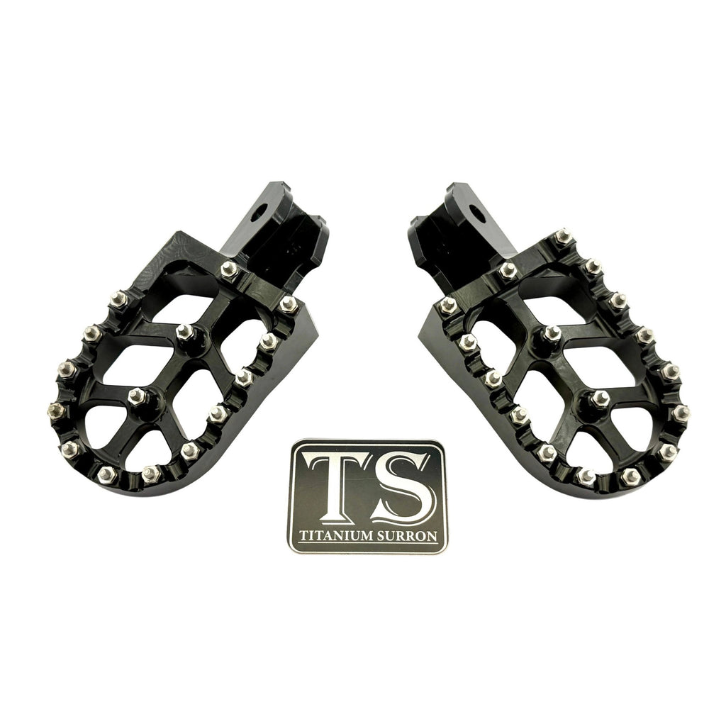 Anodized Aluminum Foot Pegs for Surron and Similar E-moto Titanium Surron