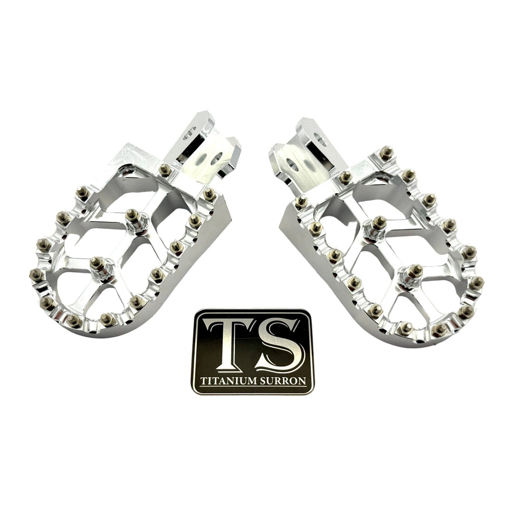 Anodized Aluminum Foot Pegs for Surron and Similar E-moto Titanium Surron