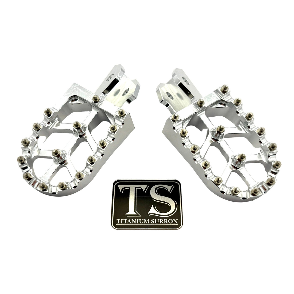 Anodized Aluminum Foot Pegs for Surron and Similar E-moto Titanium Surron
