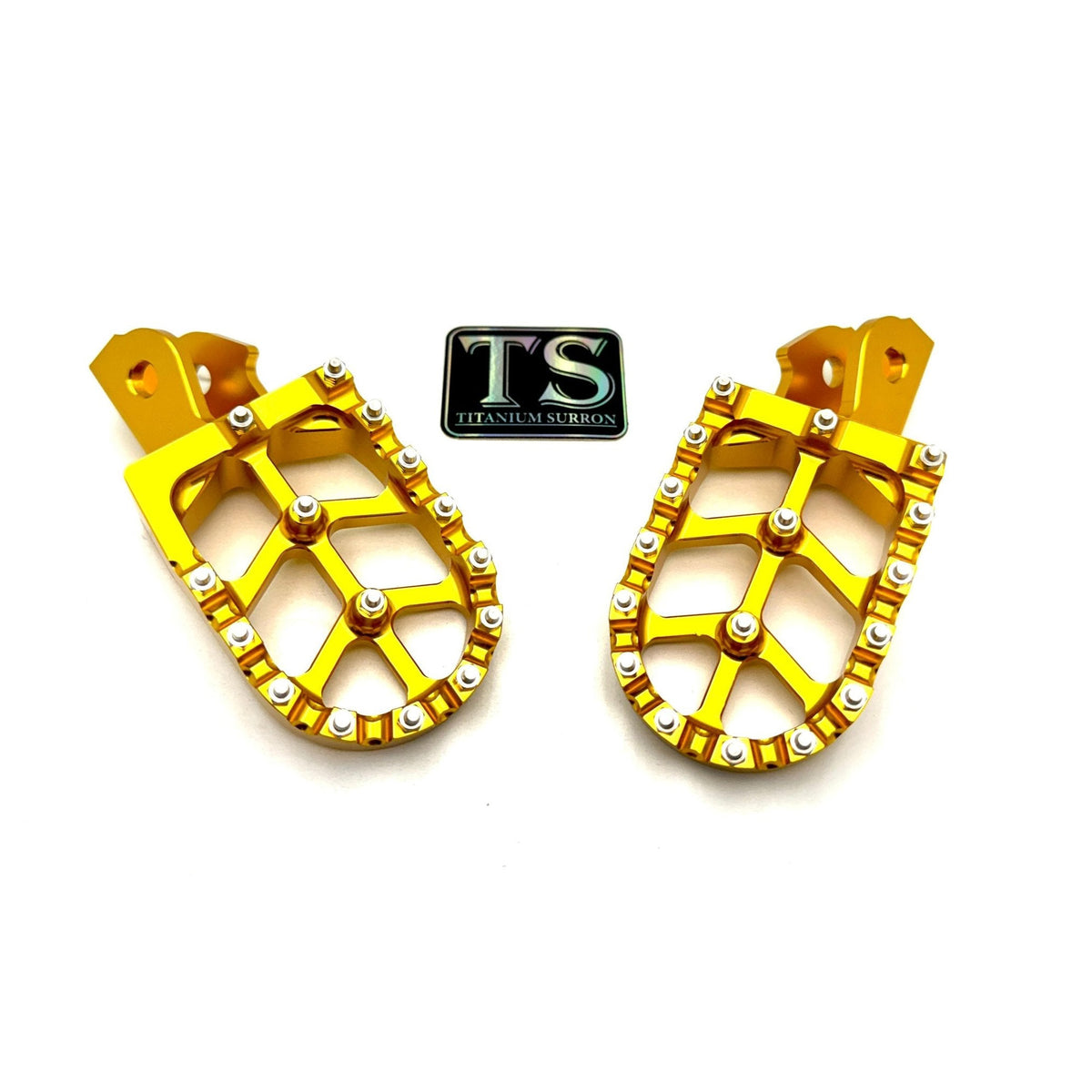 Anodized Aluminum Foot Pegs for Surron and Similar E-moto Titanium Surron