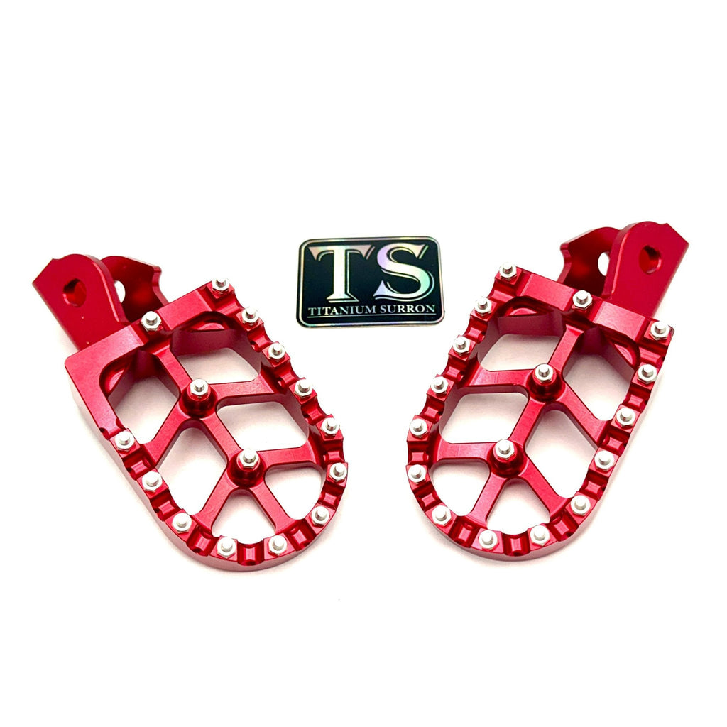 Anodized Aluminum Foot Pegs for Surron and Similar E-moto Titanium Surron