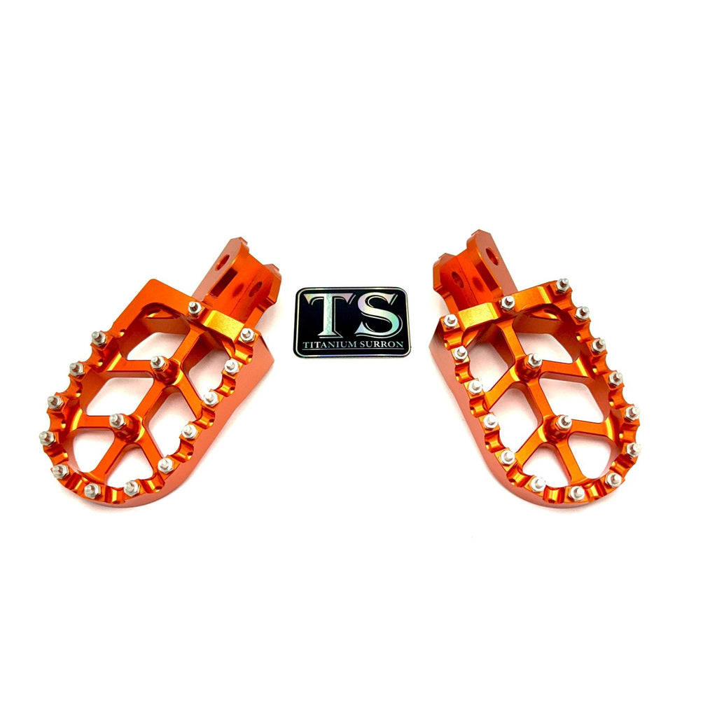 Anodized Aluminum Foot Pegs for Surron and Similar E-moto Titanium Surron
