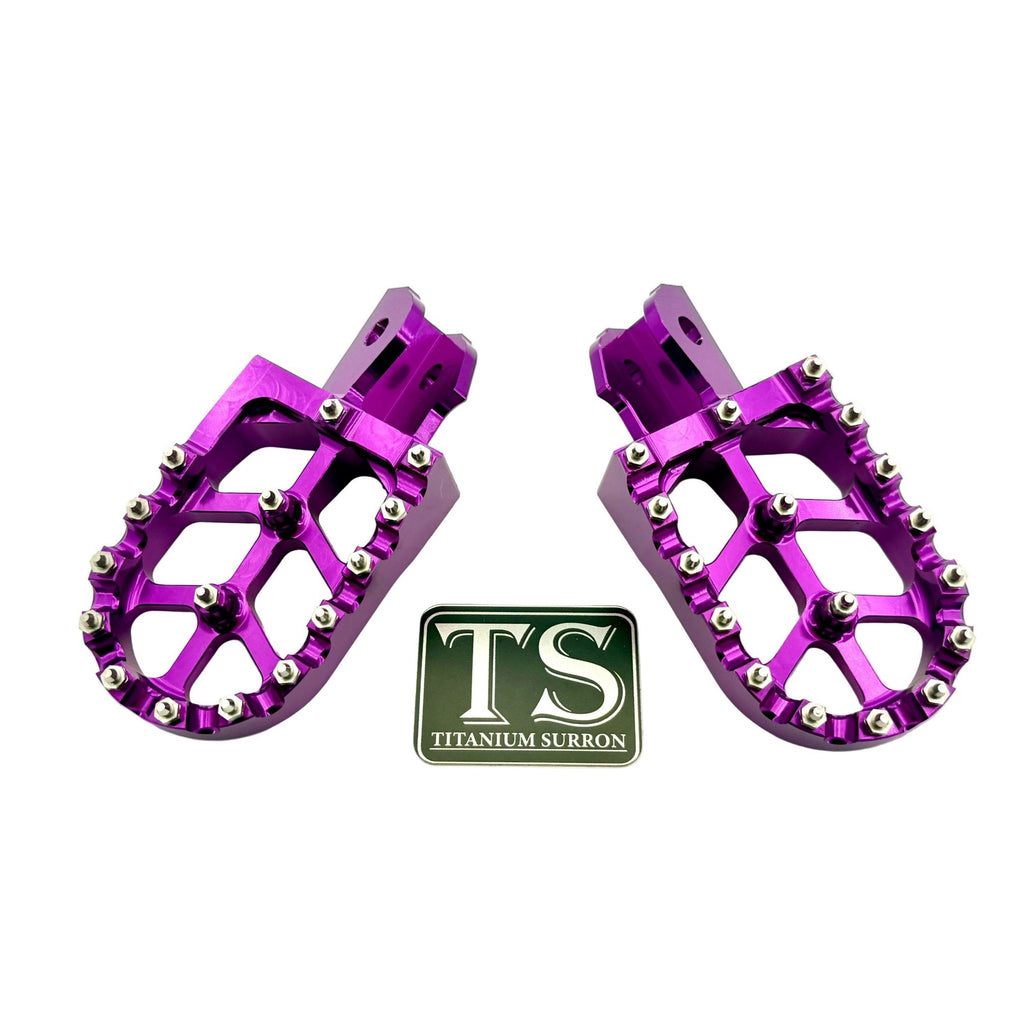 Anodized Aluminum Foot Pegs for Surron and Similar E-moto Titanium Surron