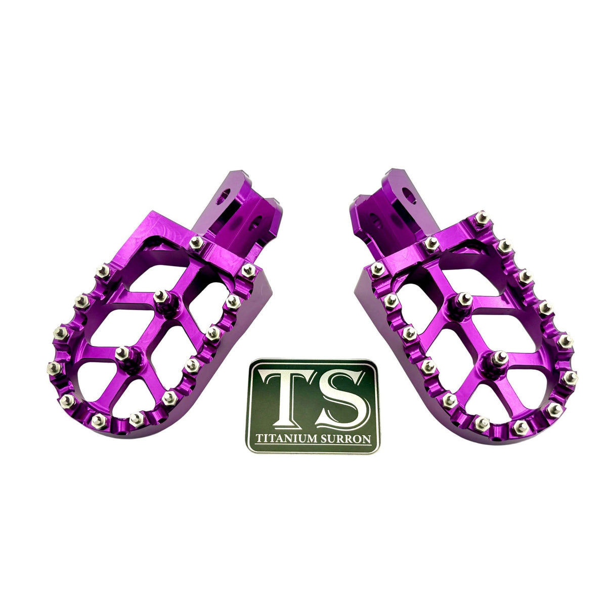 Anodized Aluminum Foot Pegs for Surron and Similar E-moto Titanium Surron