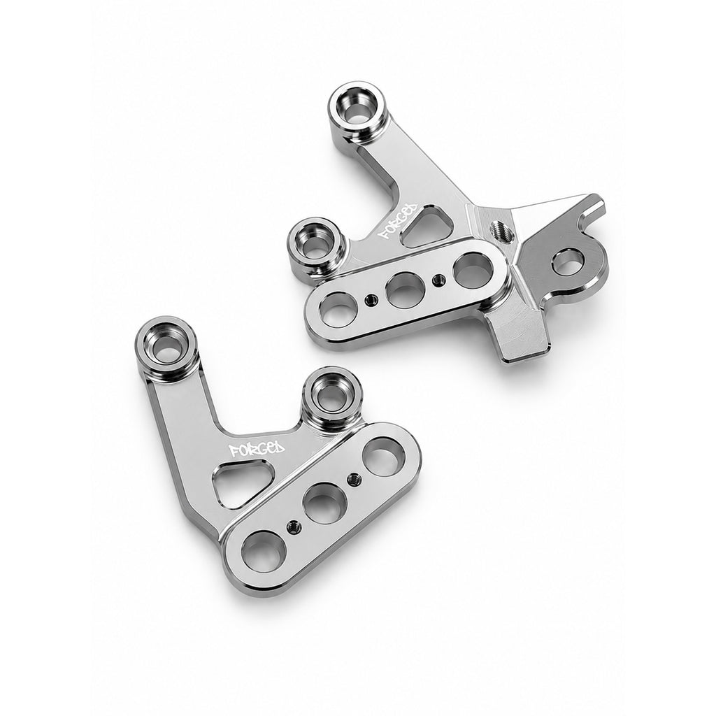 Chrome Silver Foot Peg Brackets for Surron Light Bee X & E-Ride Pro Heavy Duty Upgrade Forged Racing