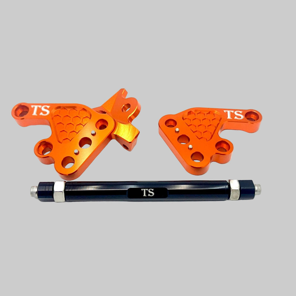 Custom CNC Aluminum Footpeg Bracket Assembly Talaria MX3, MX4 Titanium Surron
