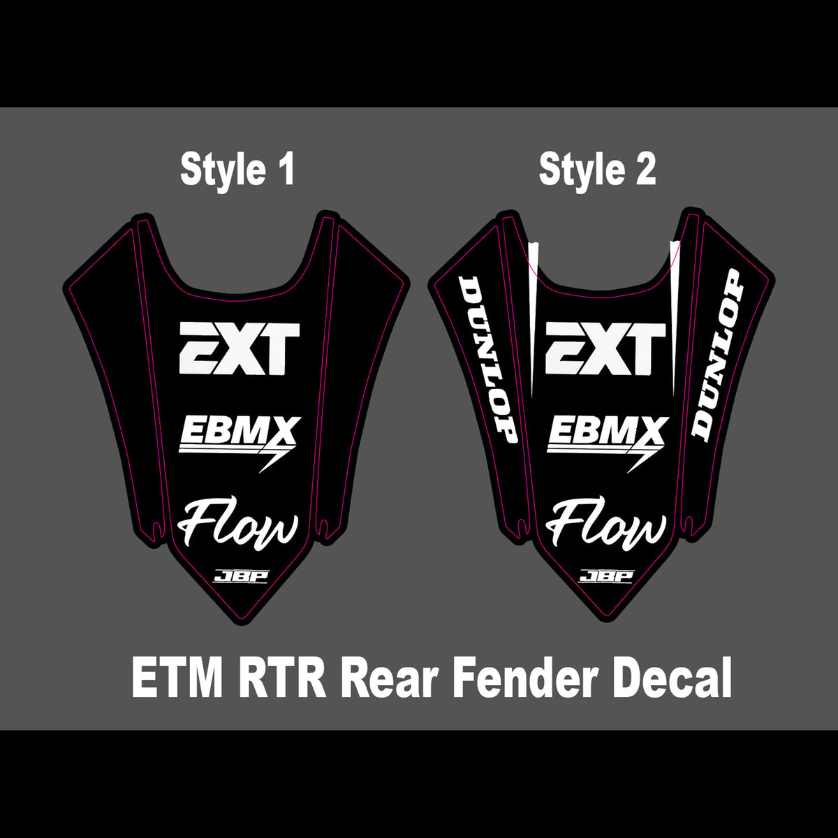 Etm RTR Rear Fender Decal JBP