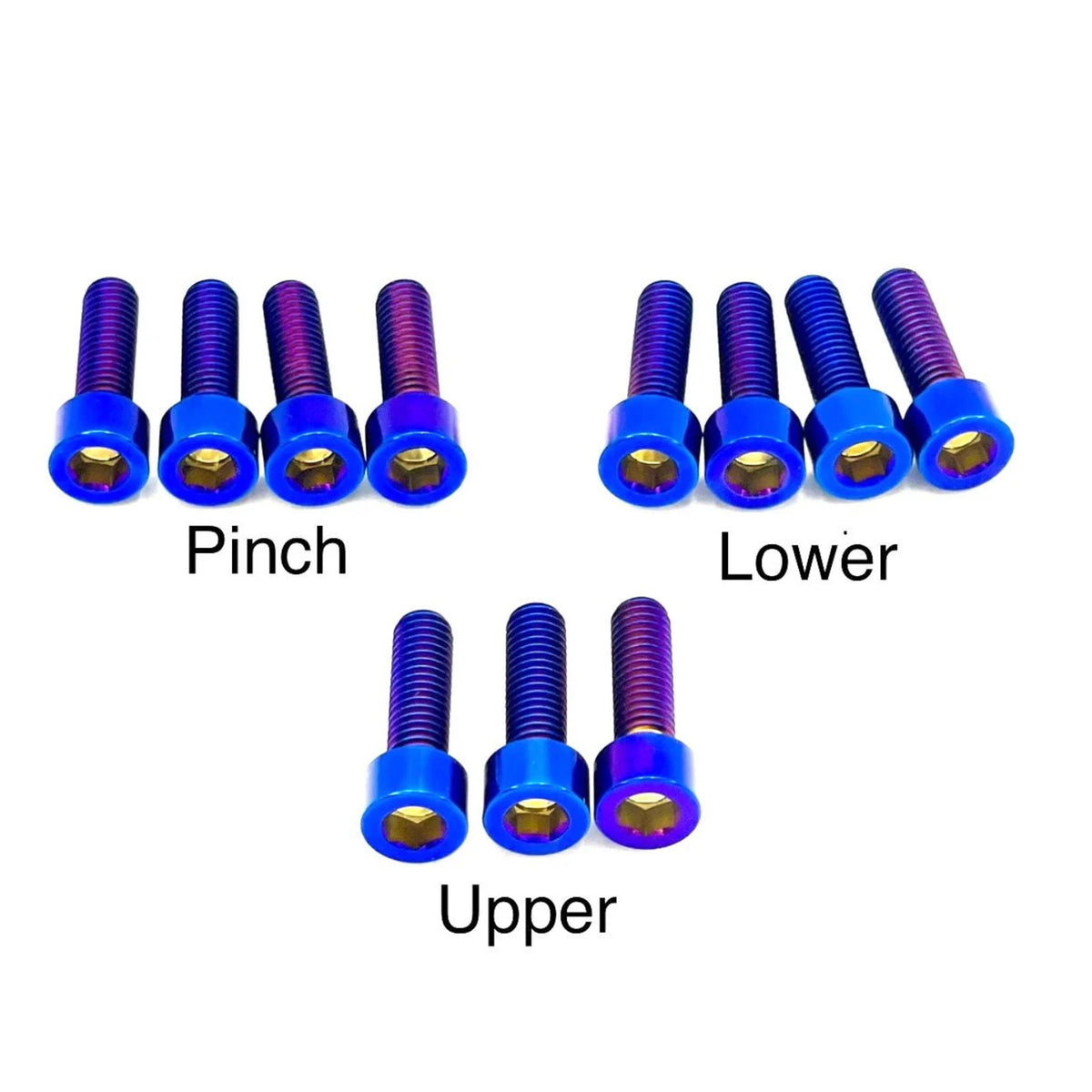 Fox 40 and Bomber 58 Fork Titanium (Set of 12) Axbolts