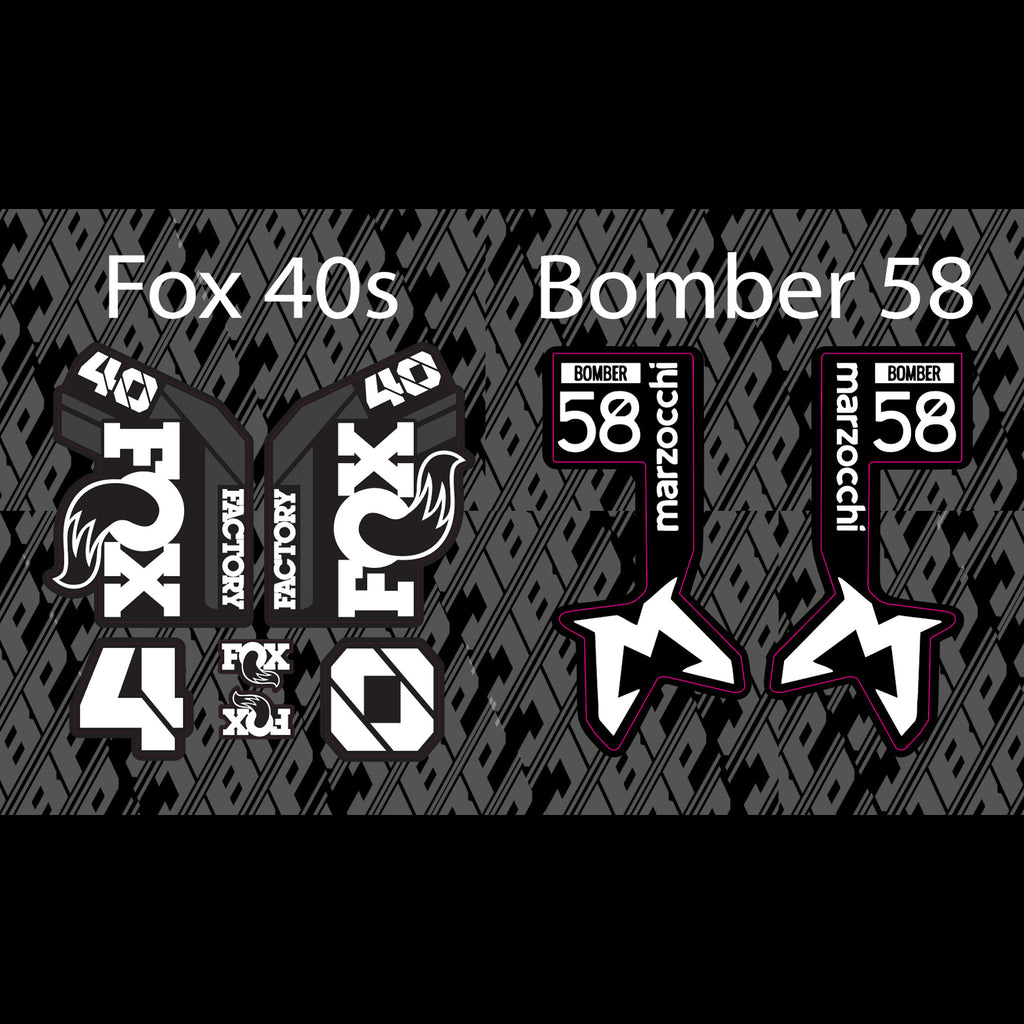 Fox 40/Bomber 58 Fork Guard Decals JBP