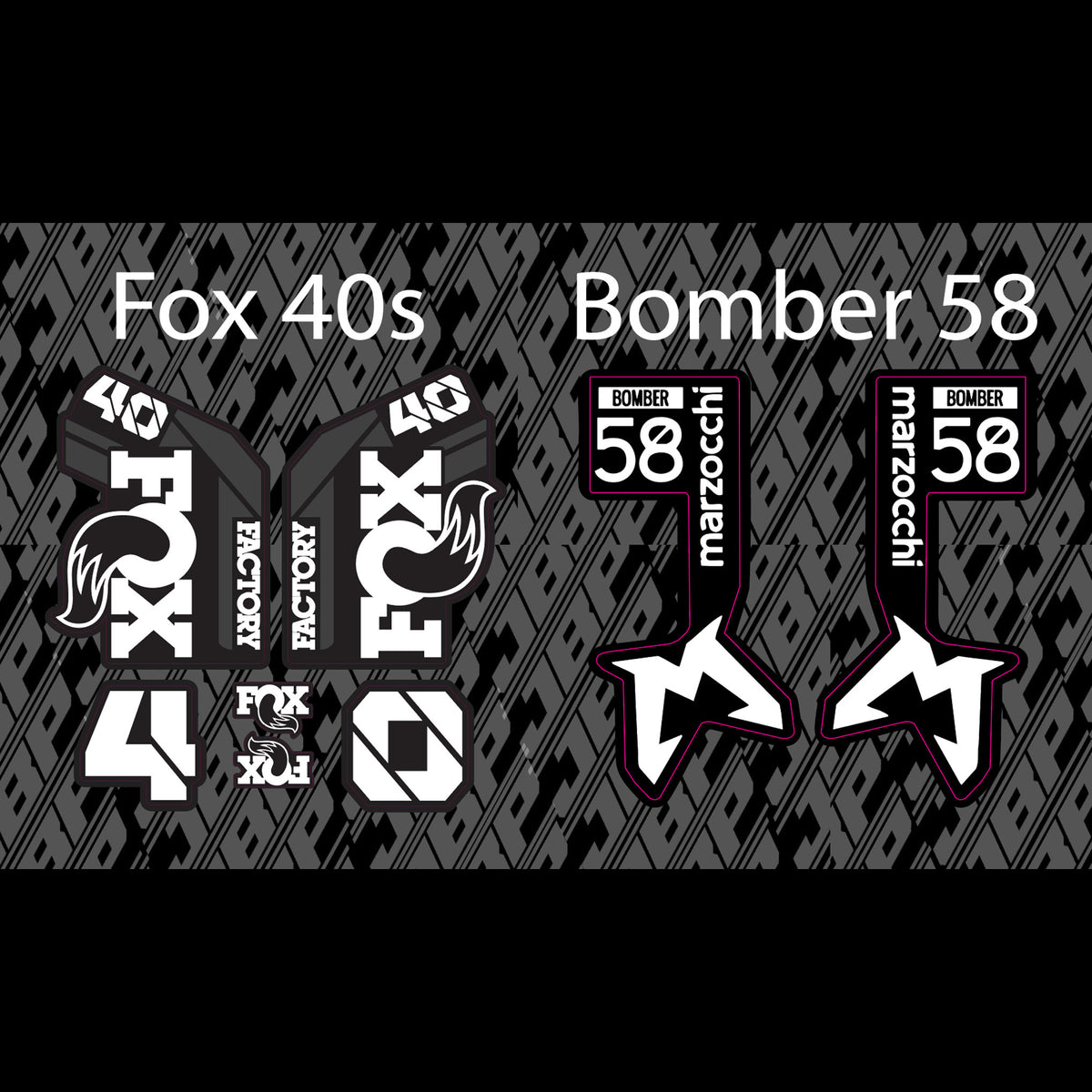 Fox 40/Bomber 58 Fork Guard Decals JBP