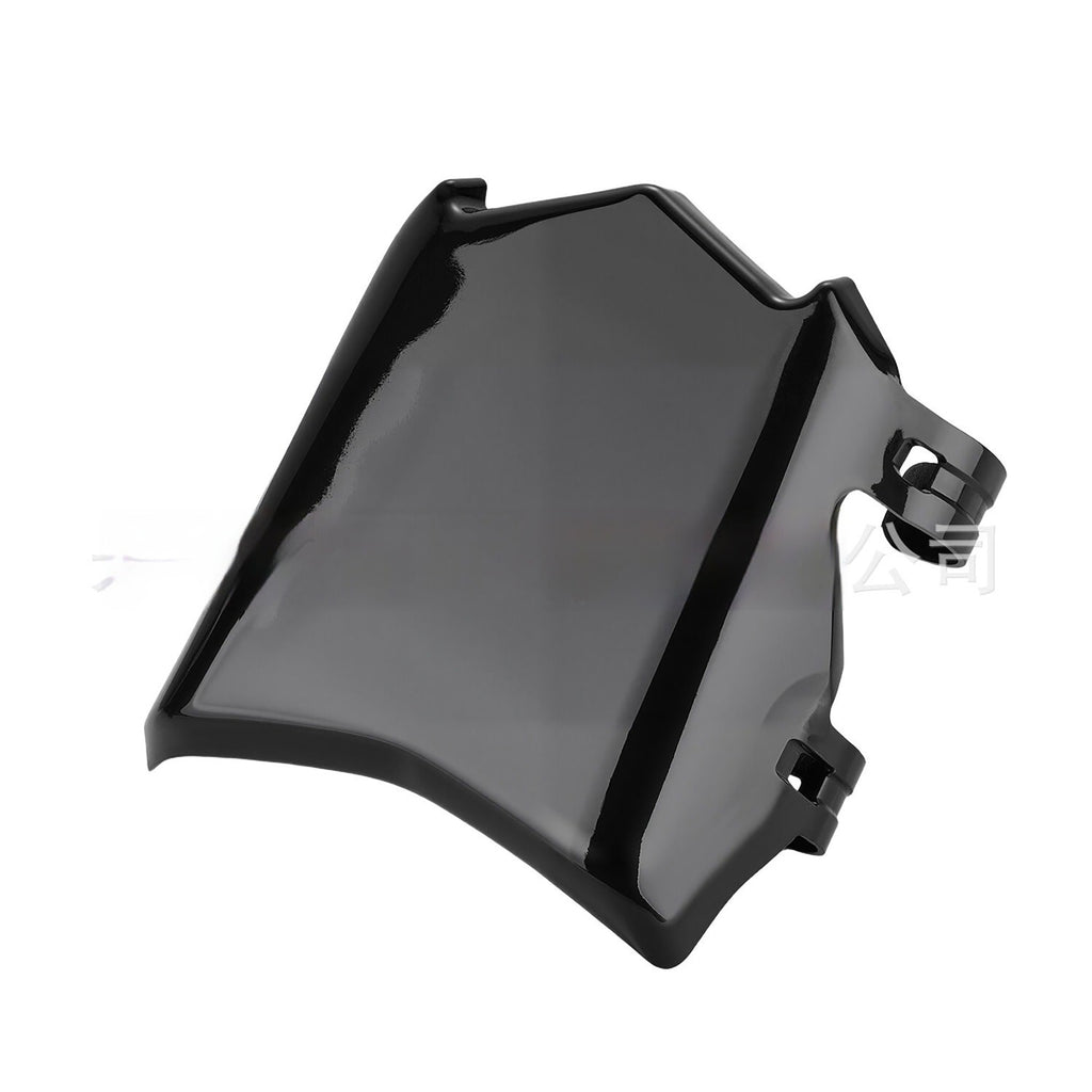 Black motorcycle windshield on a white background