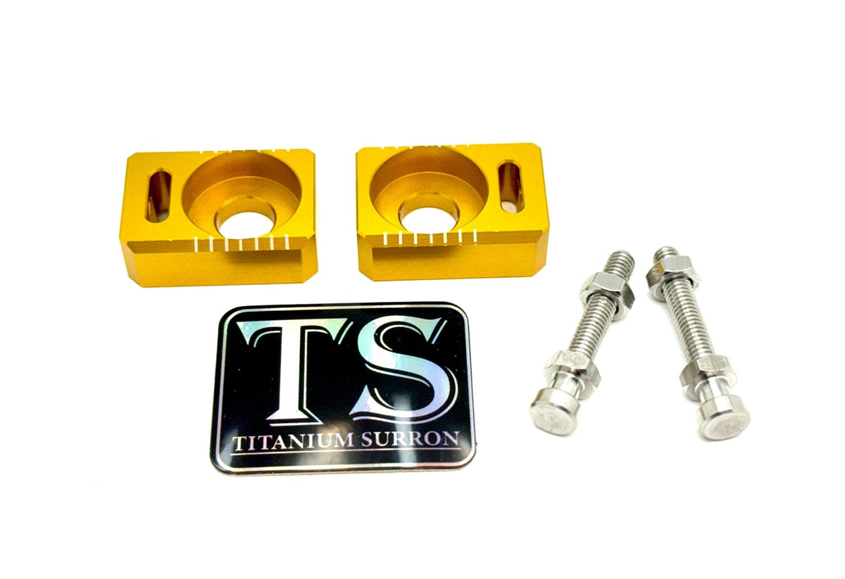 Axle Block / Chain Tensioner — E-Moto