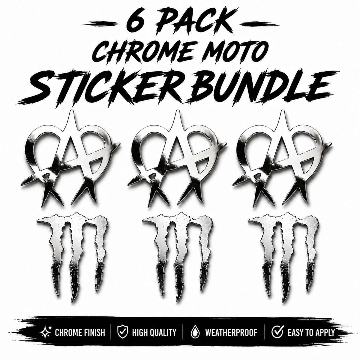 Moto-Sticker Bundle (Chrome) Forged Racing