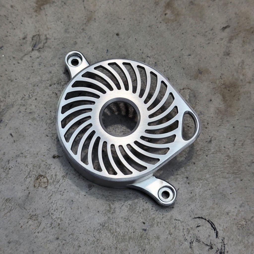 Sur-Ron LBX and E-Ride Pro aluminum motor cover - alternate angle