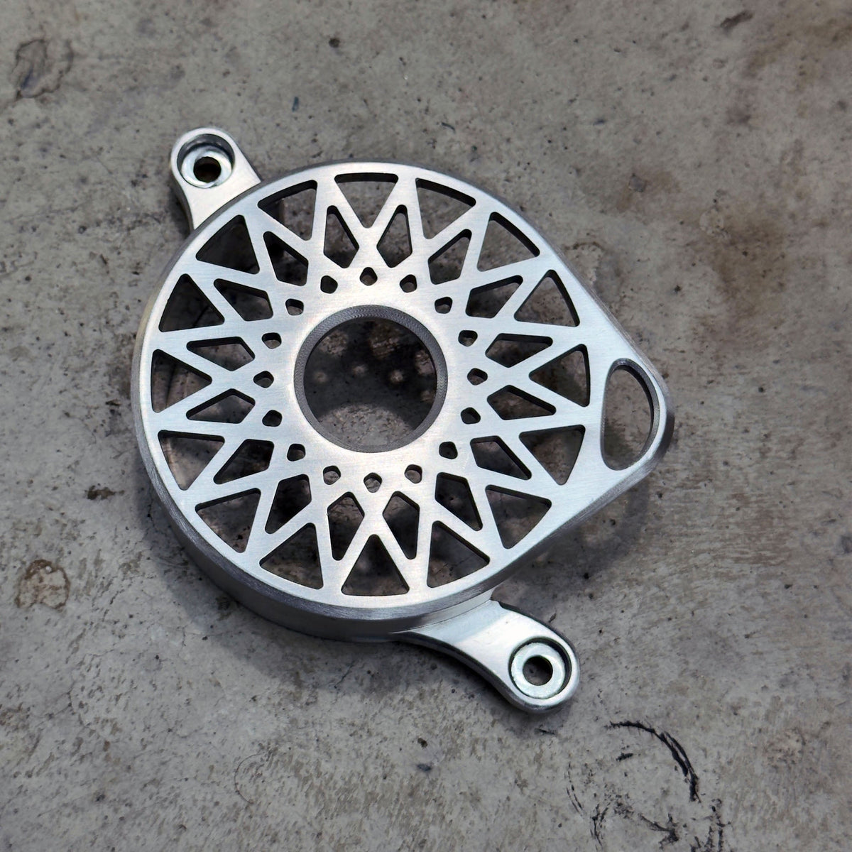 Sur-Ron LBX and E-Ride Pro aluminum motor cover - different angle