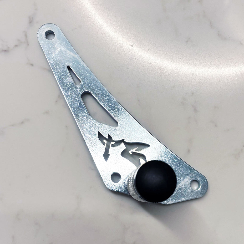 Sur-Ron LBX shift lock and bracket set - close-up detail