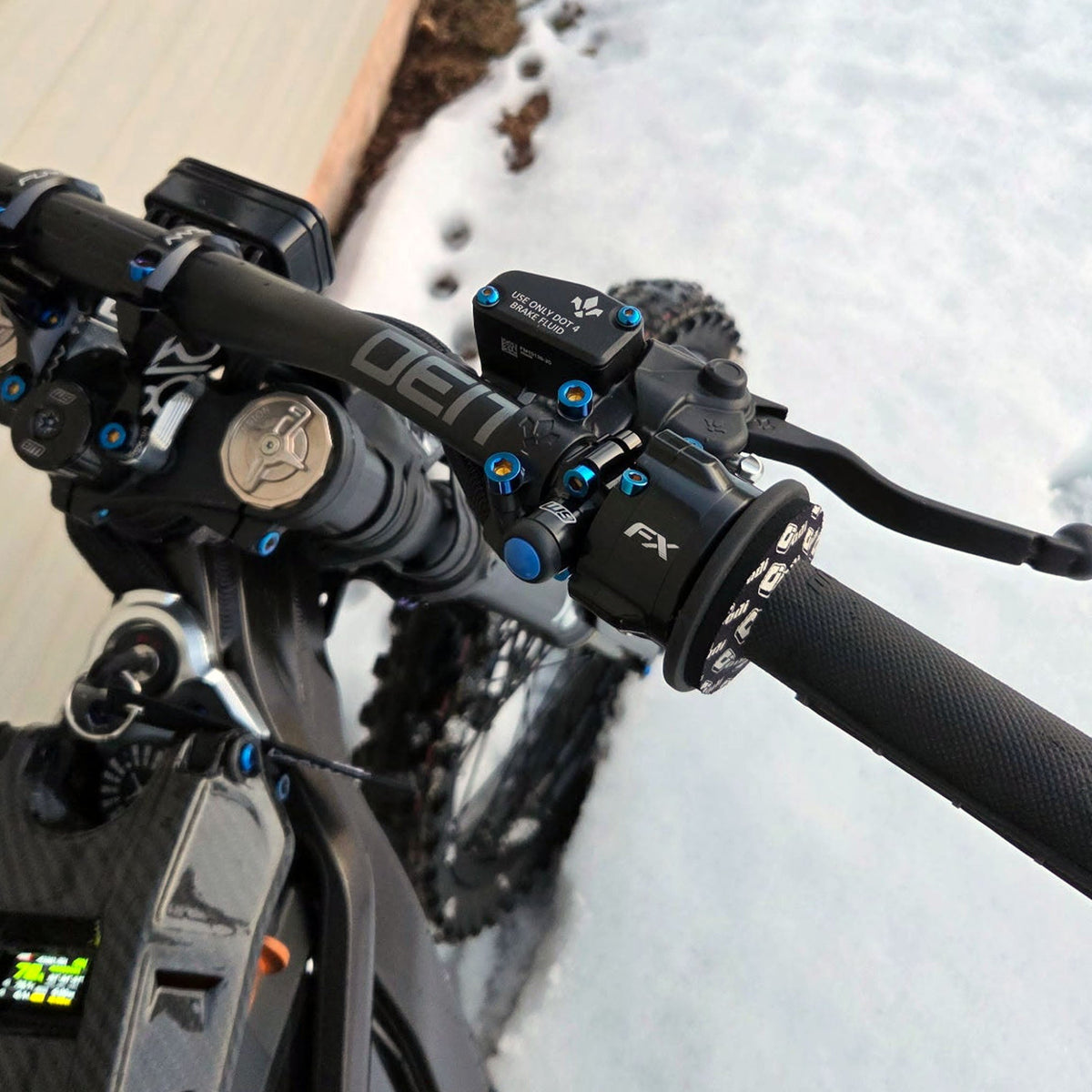 Sur-Ron LBX titanium bolt kit, 39-piece set - close-up detail