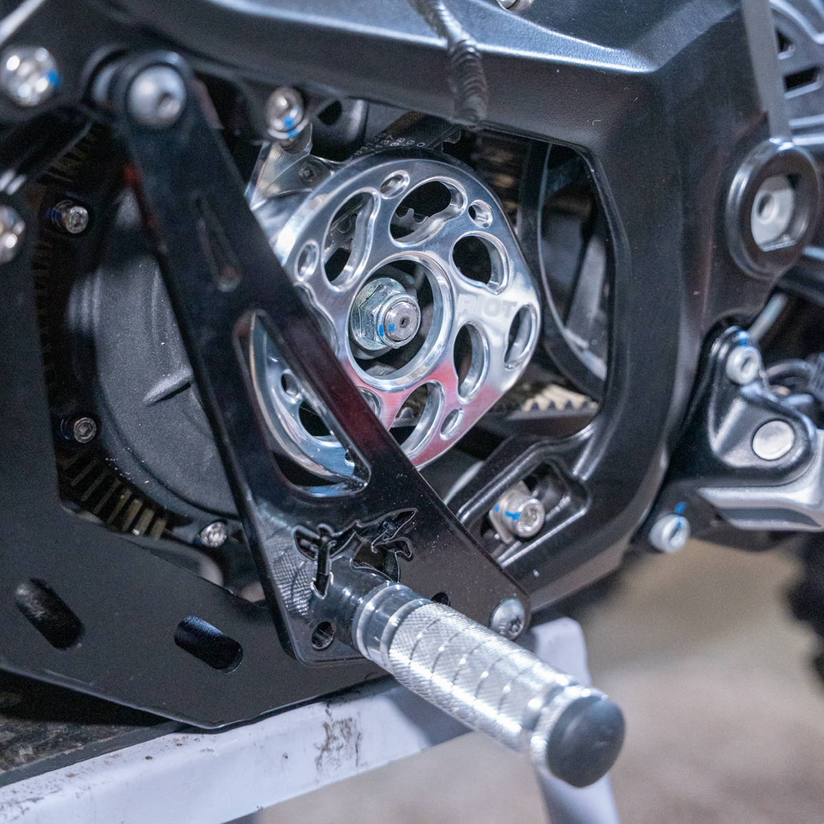 Sur-Ron Ultra Bee billet aluminum motor cover, 5-axis CNC