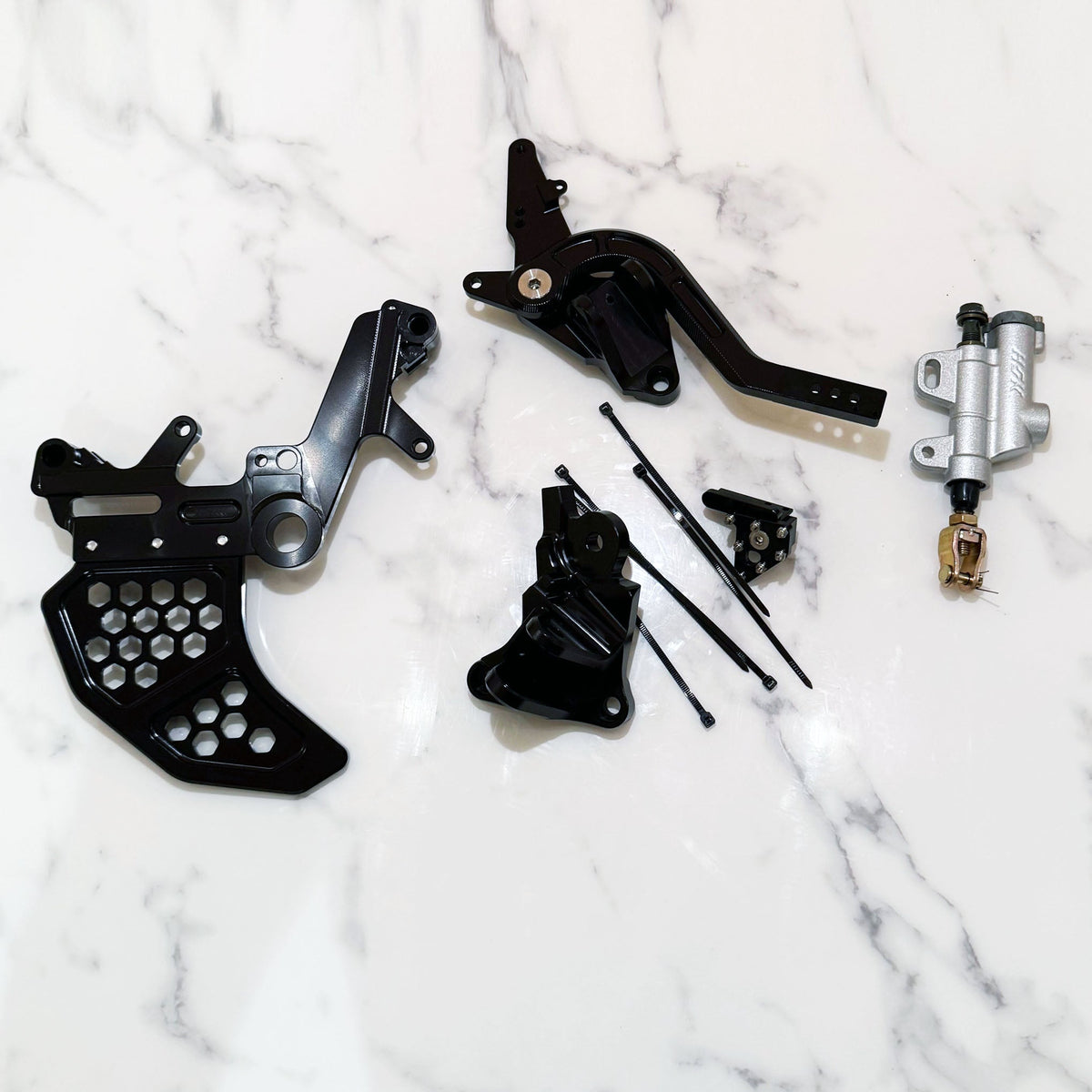 Sur-Ron Ultra Bee footbrake kit V3 with dual caliper option - alternate angle