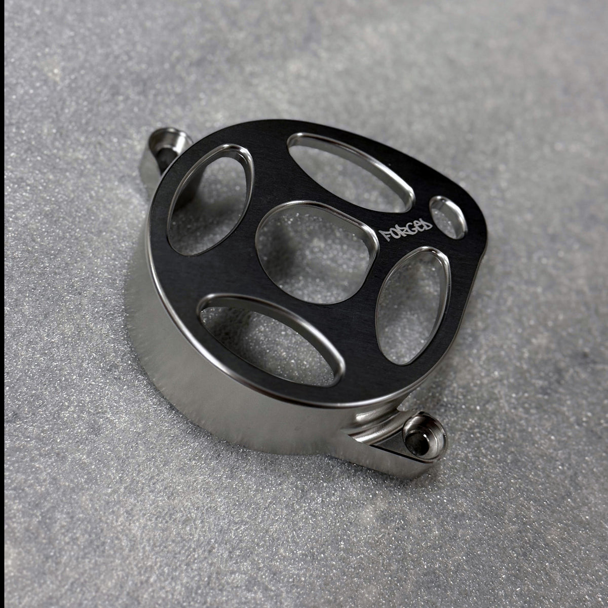 Surron Ultra Bee Metal Motor Cover | CNC Upgrade Replacement (Black & Chrome) Forged Racing