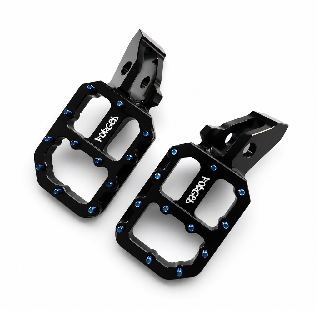 Sur-Ron Ultra Bee super-wide CNC footpegs - close-up detail