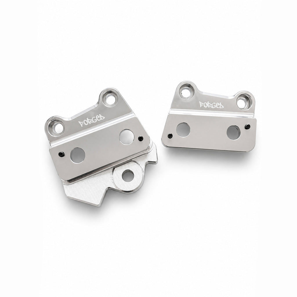 Talaria XXX Metal Foot Peg Brackets | CNC Upgrade Mounts (Black & Chrome) Forged Racing