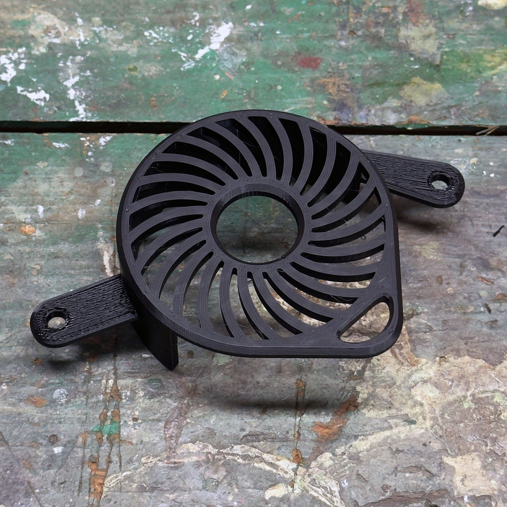 Talaria XXX 3D-printed plastic motor cover - close-up detail