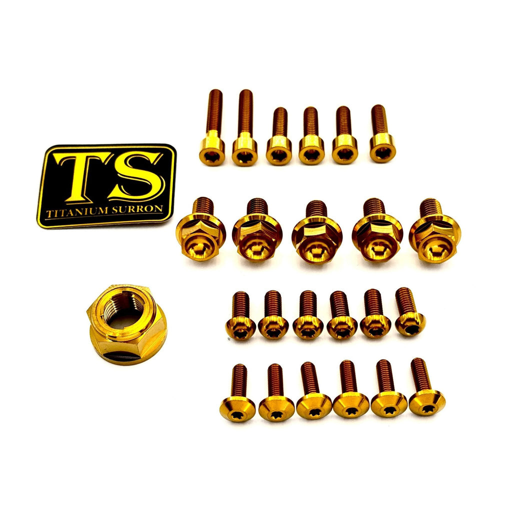 Titanium Front and Rear Wheel Bolt Kit