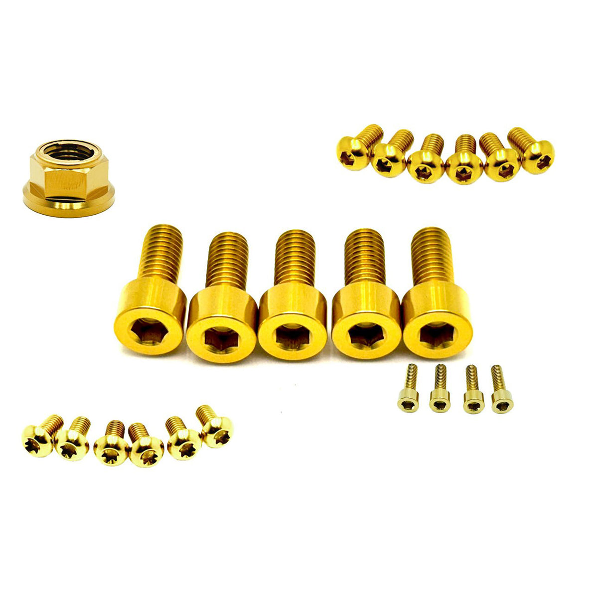 Titanium Front and Rear Wheel Bolt Kit