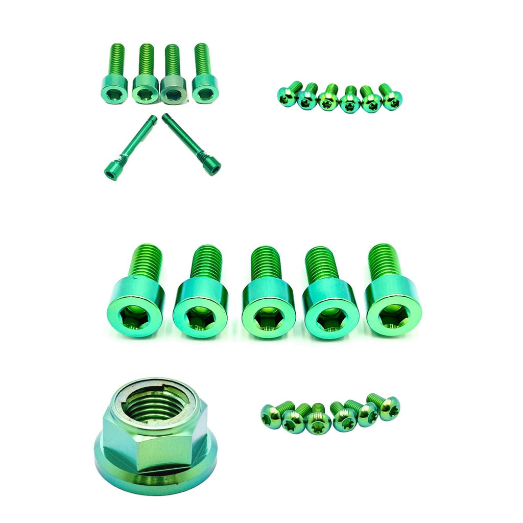 Titanium Front and Rear Wheel Bolt Kit