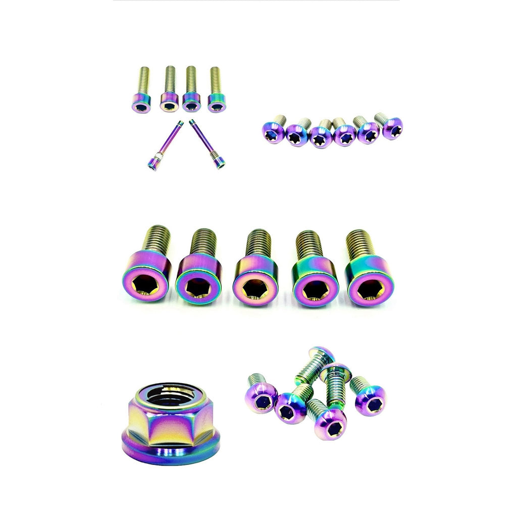 Titanium Front and Rear Wheel Bolt Kit