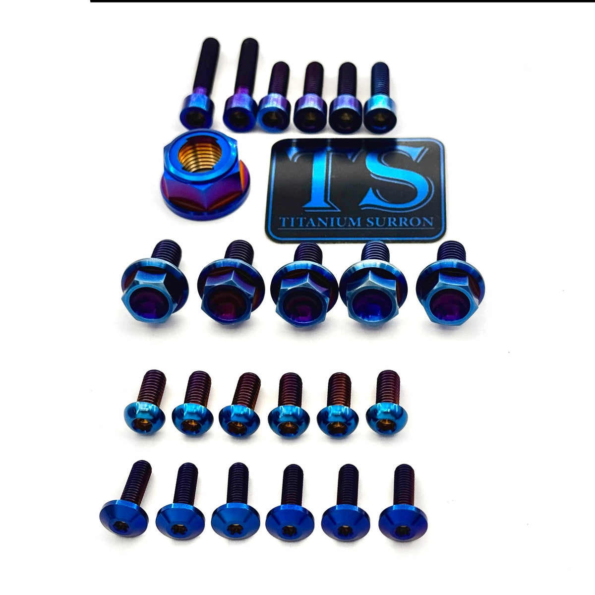 Titanium Front and Rear Wheel Bolt Kit