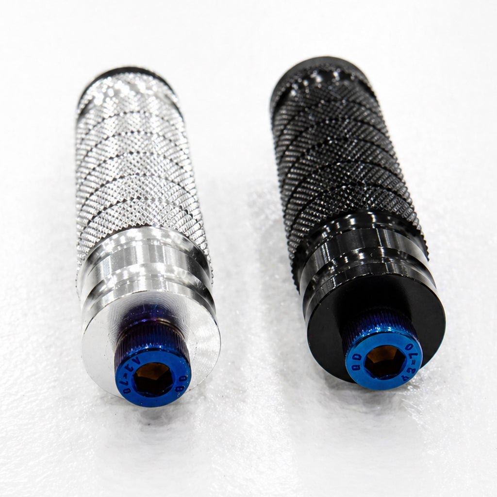 Titanium Style Foot Lock Bolts Blue Anodized Lightweight Motorcycle / E-Moto Hardware Forged Racing