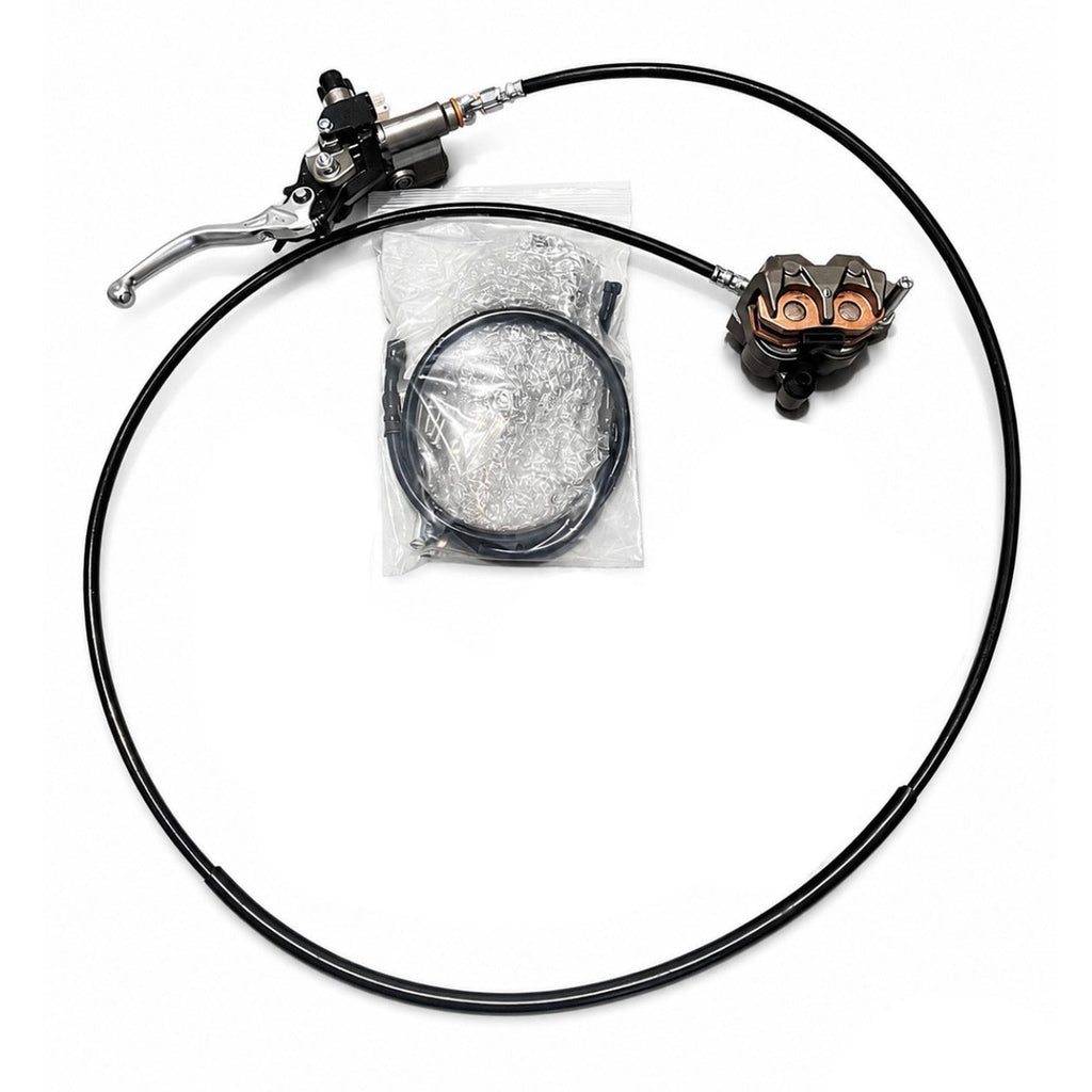 Full foot brake kit for Tuttio and Yozma with CNC aluminum components - different angle