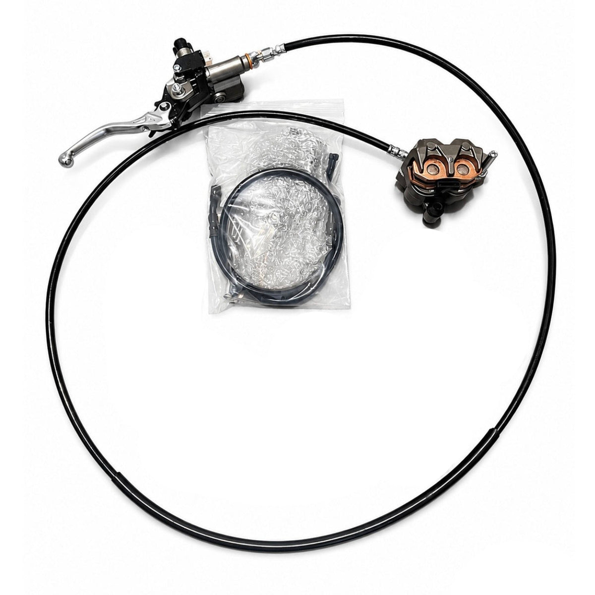 Full foot brake kit for Tuttio and Yozma with CNC aluminum components - different angle